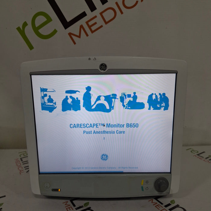 GE Healthcare Carescape B650 Post Anesthesia Care Patient Monitor