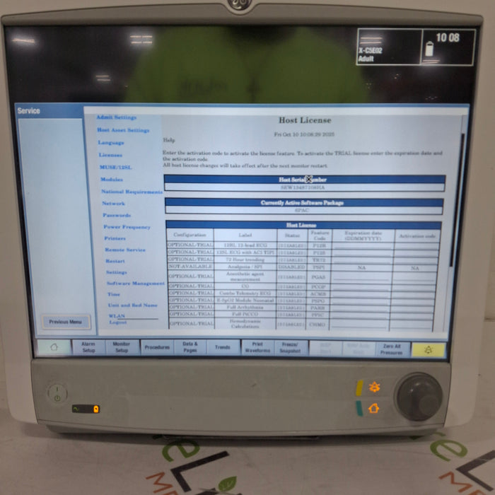 GE Healthcare Carescape B650 Post Anesthesia Care Patient Monitor
