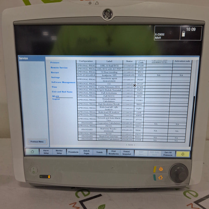 GE Healthcare Carescape B650 Post Anesthesia Care Patient Monitor