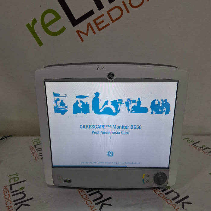 GE Healthcare Carescape B650 Post Anesthesia Care Patient Monitor