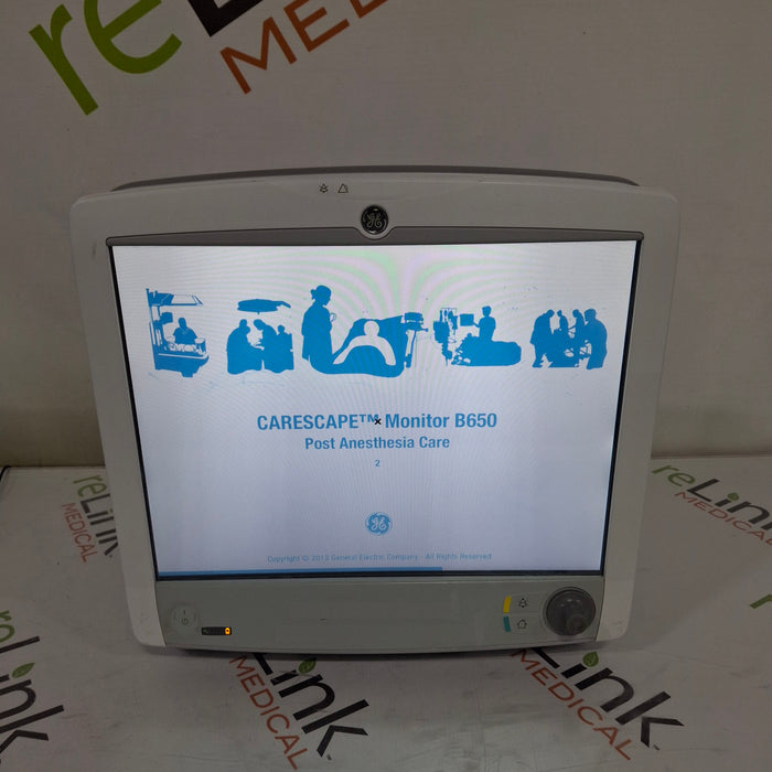 GE Healthcare Carescape B650 Post Anesthesia Care Patient Monitor