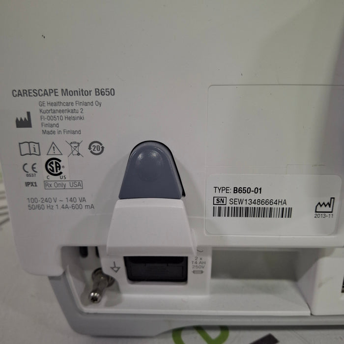 GE Healthcare Carescape B650 Post Anesthesia Care Patient Monitor