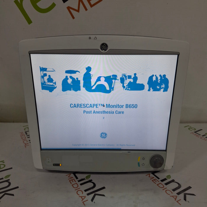 GE Healthcare Carescape B650 Post Anesthesia Care Patient Monitor