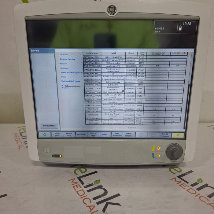 GE Healthcare Carescape B650 Post Anesthesia Care Patient Monitor