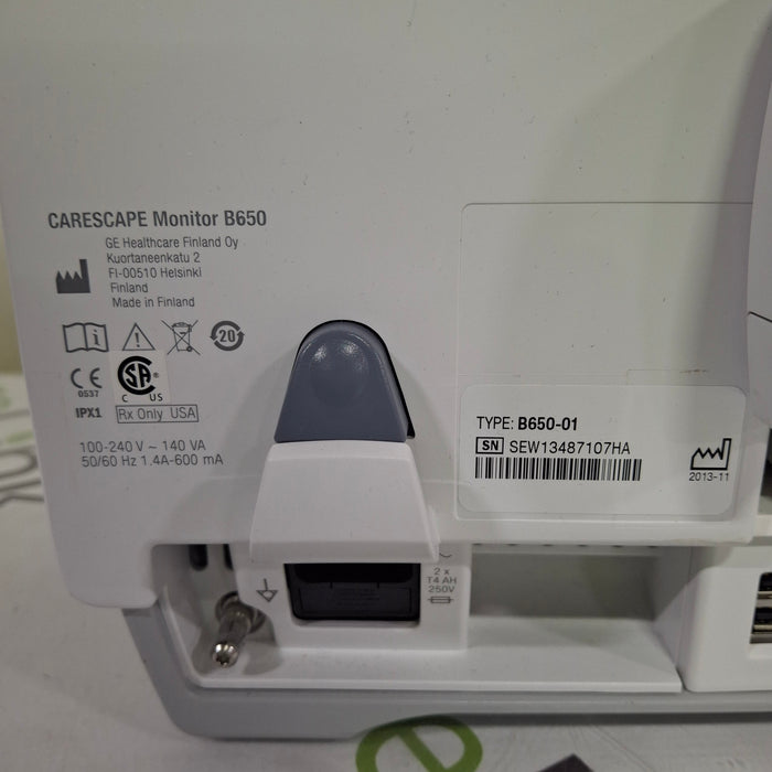 GE Healthcare Carescape B650 Post Anesthesia Care Patient Monitor