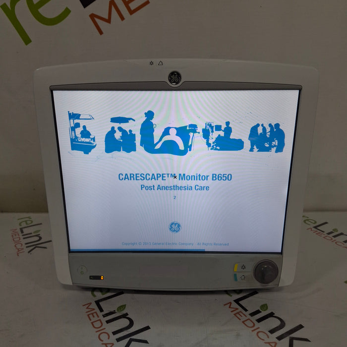 GE Healthcare Carescape B650 Post Anesthesia Care Patient Monitor