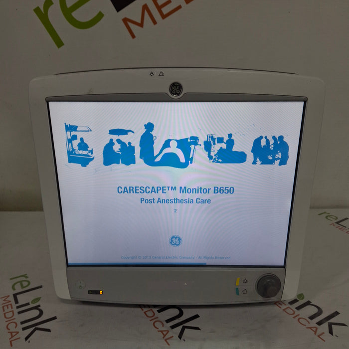 GE Healthcare Carescape B650 Post Anesthesia Care Patient Monitor