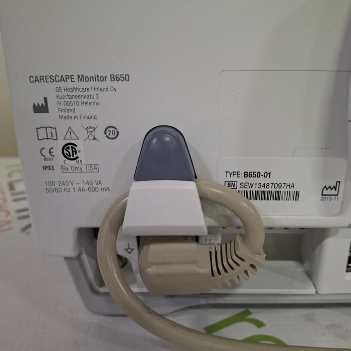 GE Healthcare Carescape B650 Post Anesthesia Care Patient Monitor