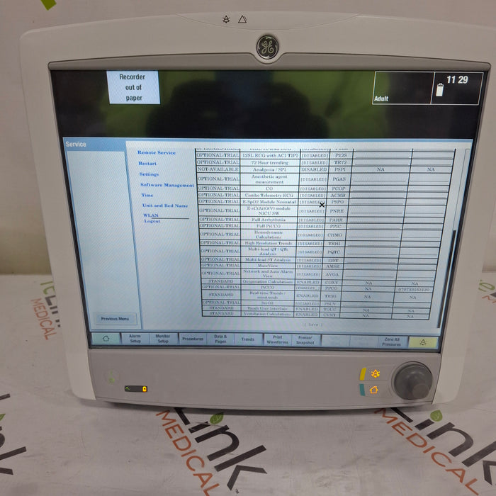 GE Healthcare Carescape B650 Critical Care Patient Monitor