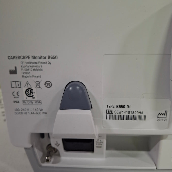 GE Healthcare Carescape B650 Critical Care Patient Monitor