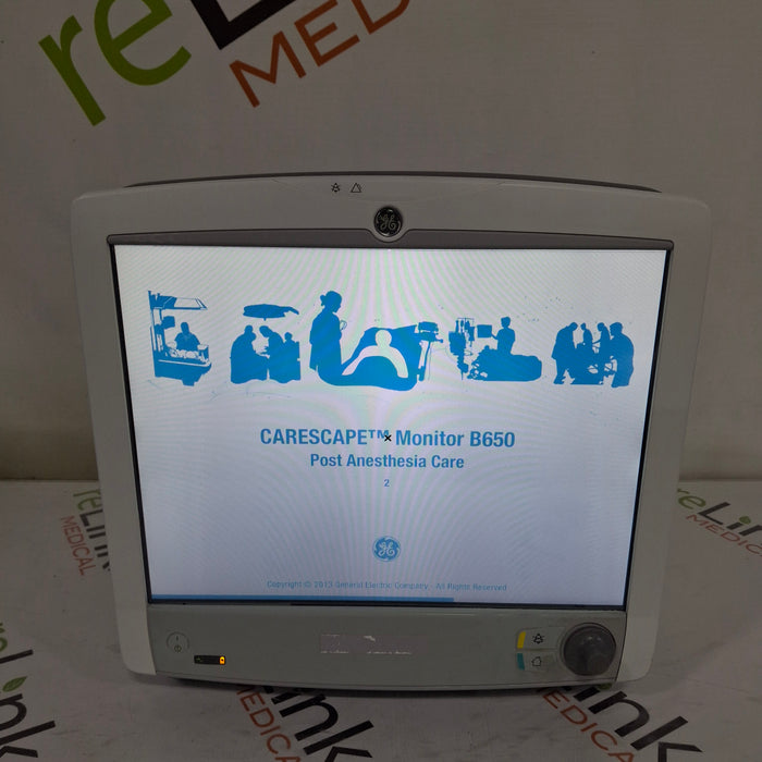GE Healthcare Carescape B650 Post Anesthesia Care Patient Monitor