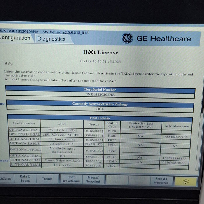GE Healthcare Carescape B450 Critical Care Patient Monitor