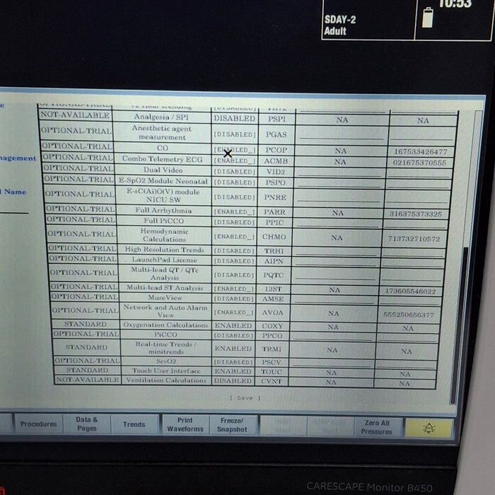 GE Healthcare Carescape B450 Critical Care Patient Monitor