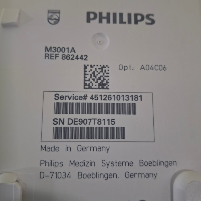 Philips M3001A-A04C06 OxiMax SpO2, NIBP, ECG, Temp, IBP MMS Module