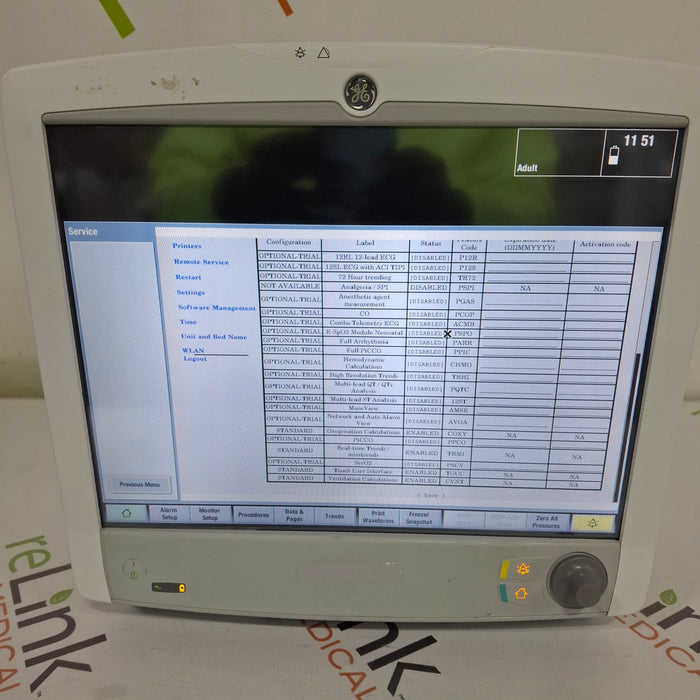 GE Healthcare Carescape B650 Post Anesthesia Care Patient Monitor