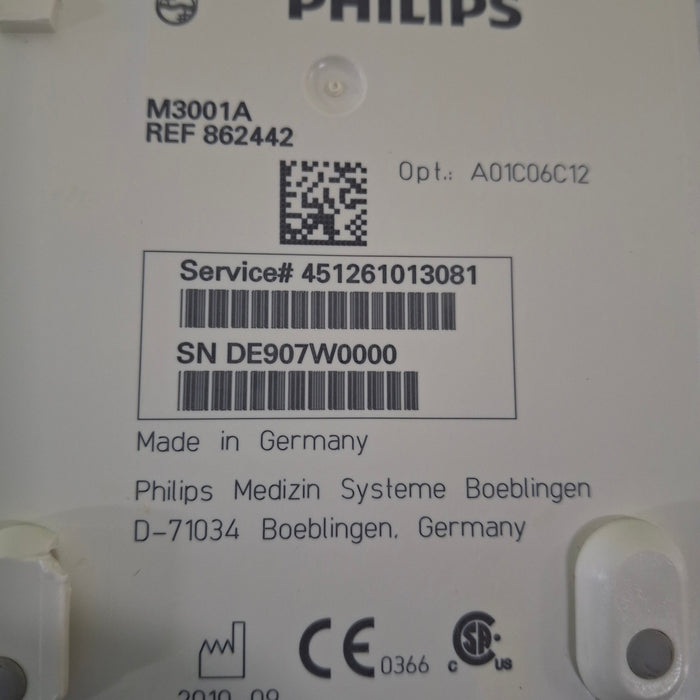 Philips M3001A-A01C06C12 Fast SpO2, NIBP, 12 lead ECG, Temp, IBP MMS Module