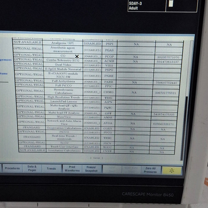 GE Healthcare Carescape B450 Critical Care Patient Monitor