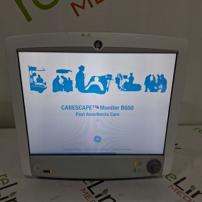 GE Healthcare Carescape B650 Post Anesthesia Care Patient Monitor