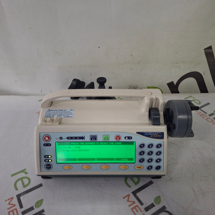 Smiths Medical Medfusion 3500 Version 3 Syringe Infusion Pump