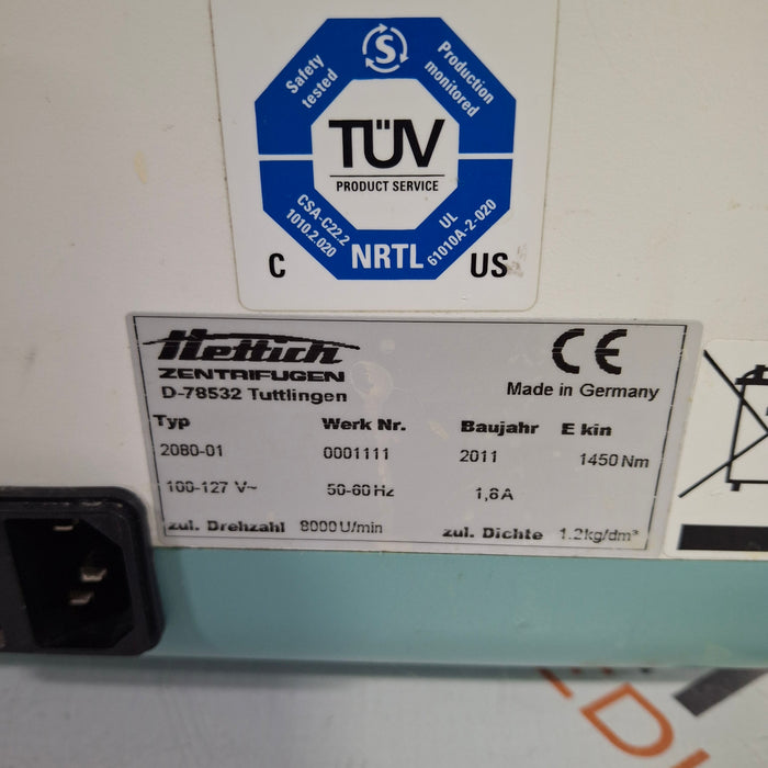 Hettich Instruments 2080-01 Centrifuge