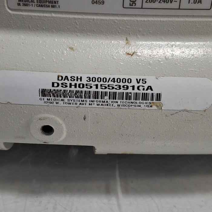 GE Healthcare Dash 4000 - Masimo SpO2 Patient Monitor
