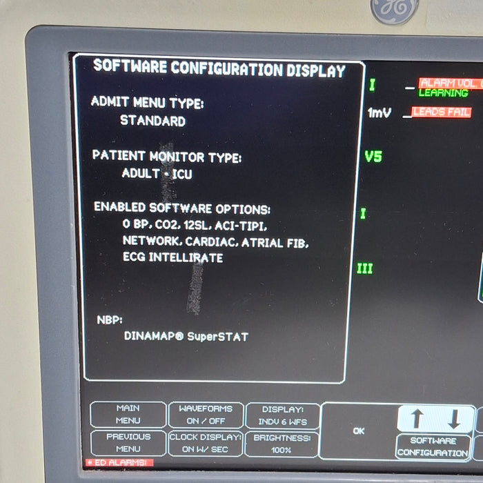 GE Healthcare Dash 4000 - Masimo SpO2 Patient Monitor