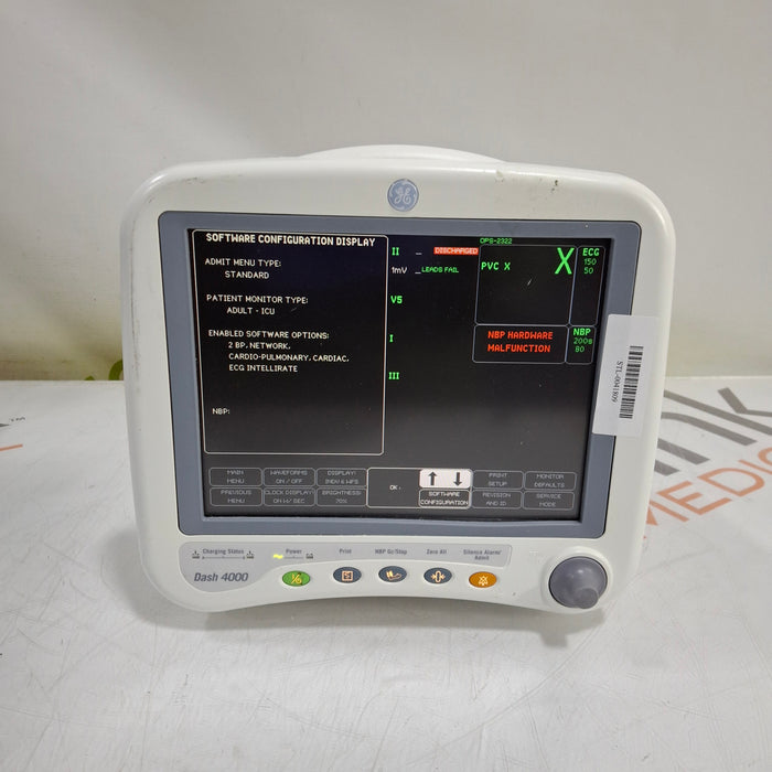 GE Healthcare Dash 4000 - GE/Nellcor SpO2 Patient Monitor