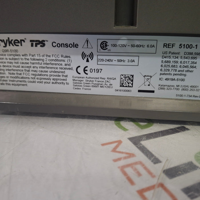 Stryker 5100-1 TPS Shaver Console