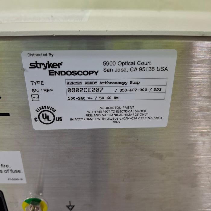 Stryker Hermes Ready Arthroscopy Pump