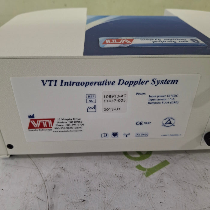 Vascular Technology Inc 108910-AC VTI Intraoperative Doppler System