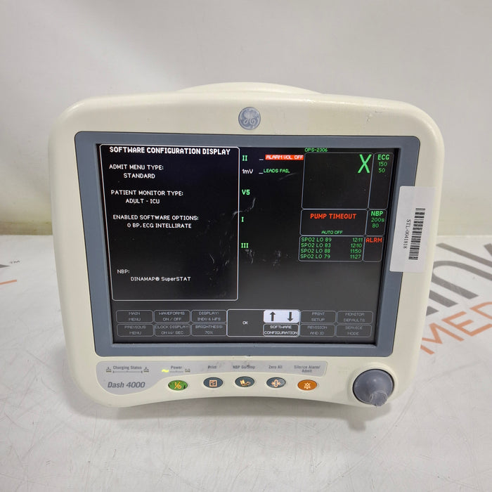 GE Healthcare Dash 4000 - GE/Nellcor SpO2 Patient Monitor