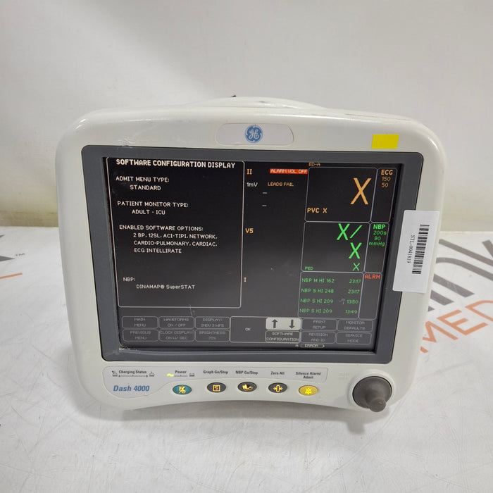 GE Healthcare Dash 4000 - Masimo SpO2 Patient Monitor
