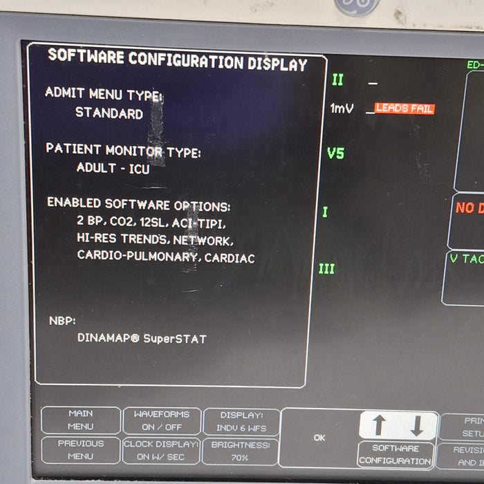 GE Healthcare Dash 4000 - Masimo SpO2 Patient Monitor