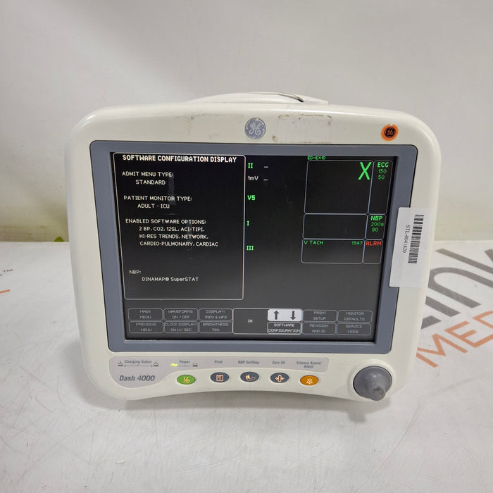GE Healthcare Dash 4000 - Masimo SpO2 Patient Monitor