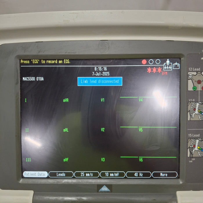GE Healthcare MAC 5500 HD ECG with CAM Module