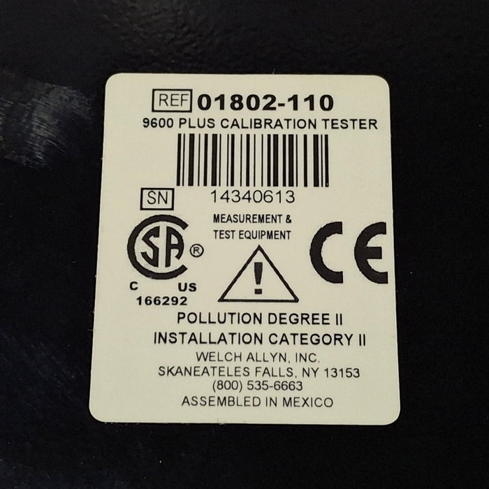 Welch Allyn 9600 Plus Calibration Tester