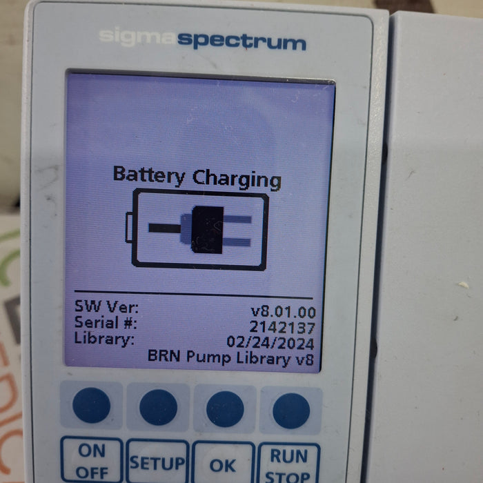 Baxter Sigma Spectrum 8.01.00 w/o Battery Infusion Pump