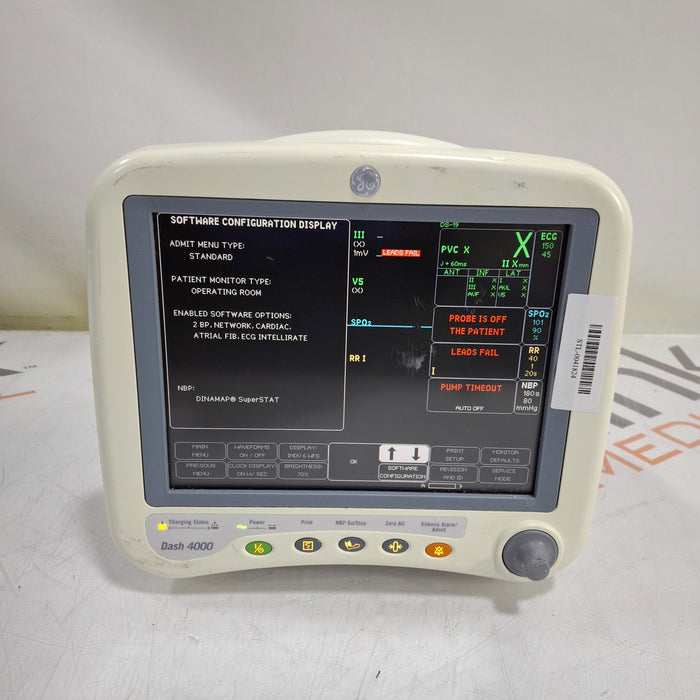 GE Healthcare Dash 4000 - Masimo SpO2 Patient Monitor