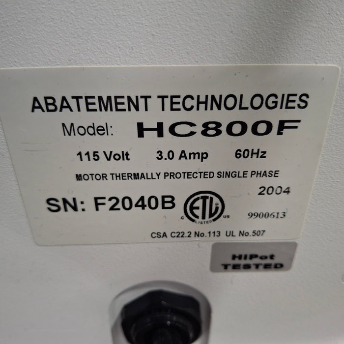 Abatement Technologies Hepa-Care HC800F Air Purification System