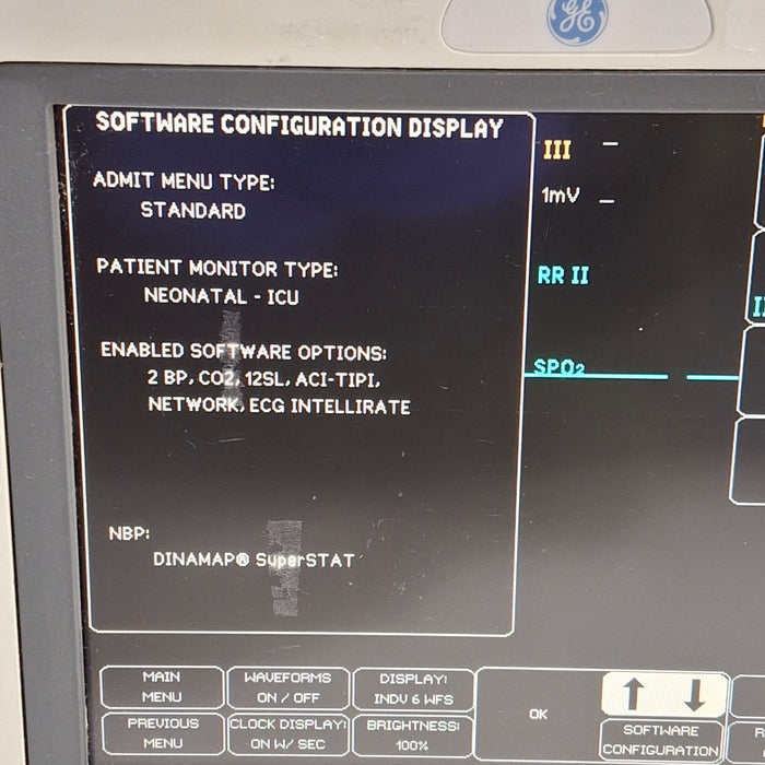 GE Healthcare Dash 4000 - Masimo SpO2 Patient Monitor