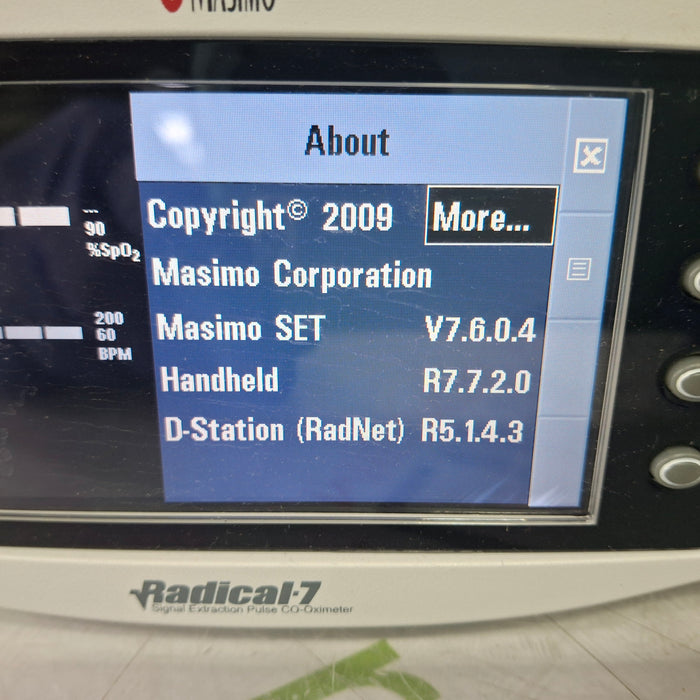 Masimo Radical 7 Pulse Oximeter w/ Base
