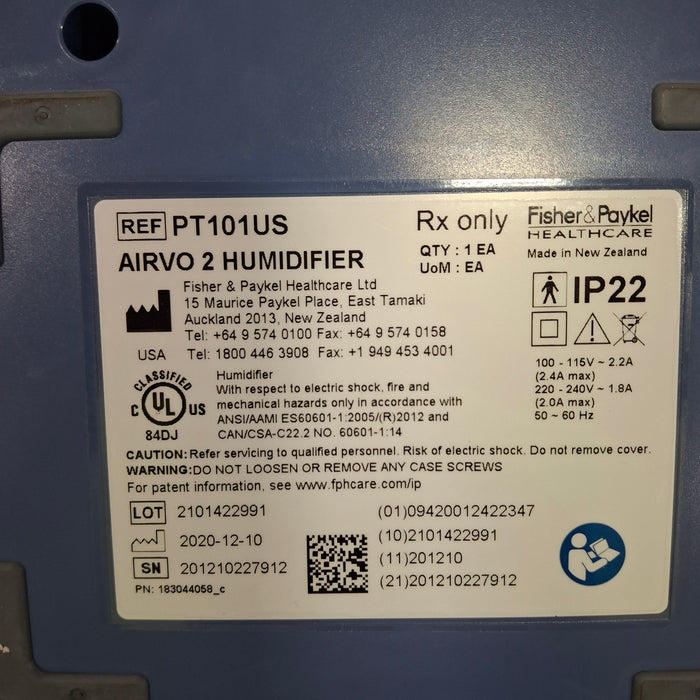 Fisher & Paykel Airvo 2 Humidified High Flow Therapy Unit