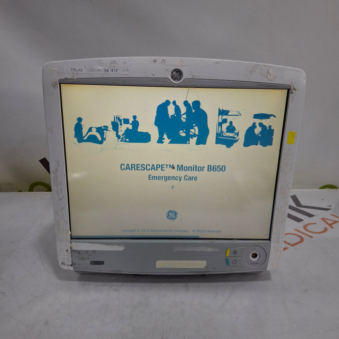 GE Healthcare Carescape B650 Emergency Care Patient Monitor