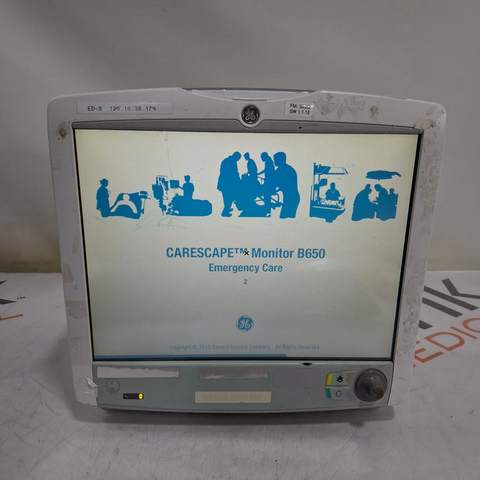 GE Healthcare Carescape B650 Emergency Care Patient Monitor