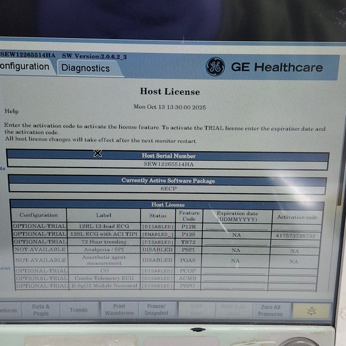 GE Healthcare Carescape B650 Emergency Care Patient Monitor
