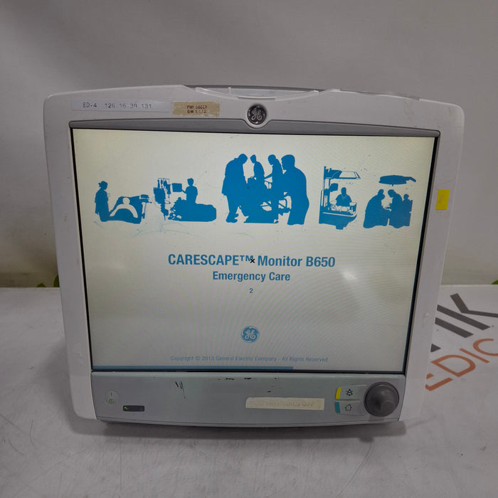 GE Healthcare Carescape B650 Emergency Care Patient Monitor