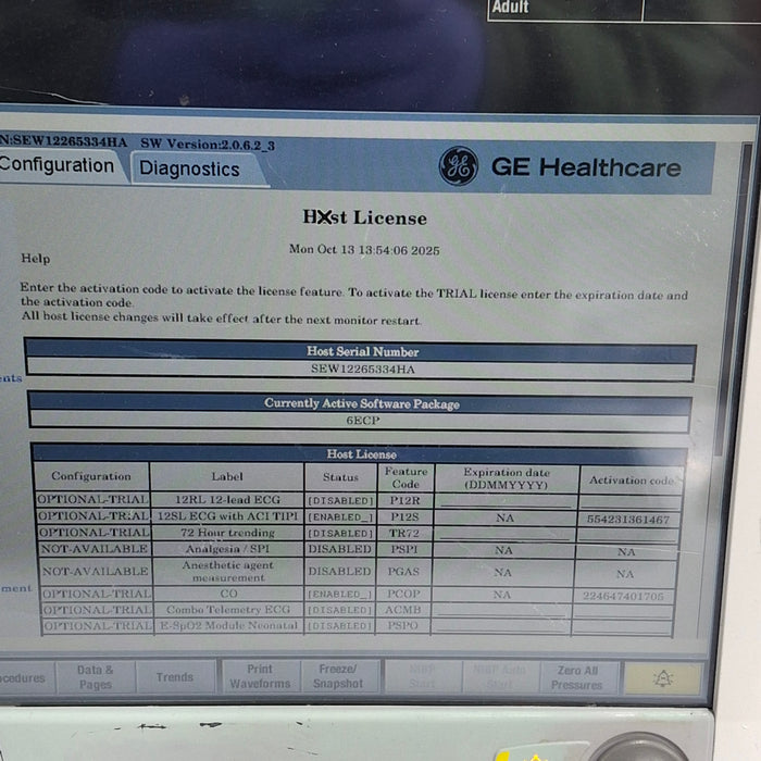 GE Healthcare Carescape B650 Emergency Care Patient Monitor