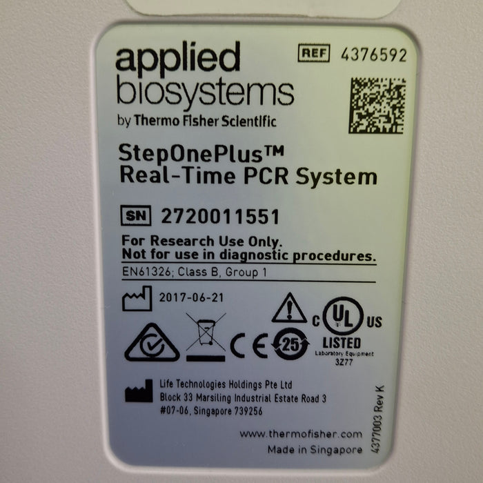 Applied Biosystems StepOne Plus Real-Time PCR System