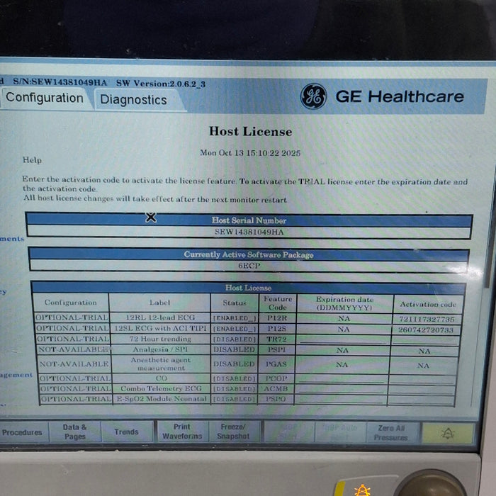 GE Healthcare Carescape B650 Emergency Care Patient Monitor