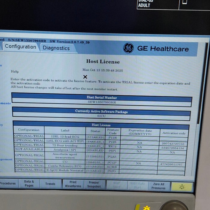 GE Healthcare Carescape B650 Critical Care Patient Monitor